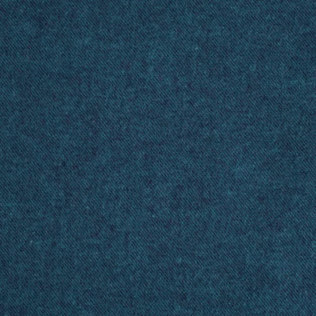 Flanell Baumwolle uni melange petrol dunkelblau